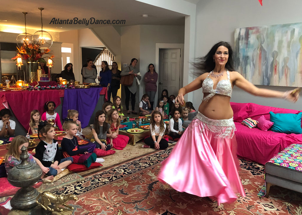 Princess Jasmin Party performing belly dance